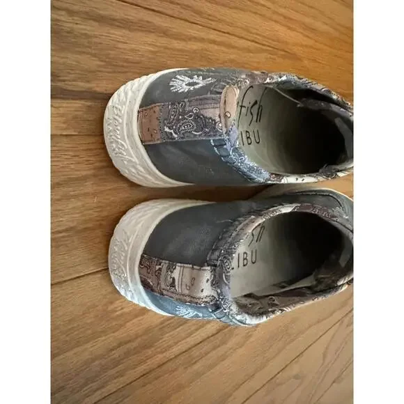 NEW Blowfish Malibu SUPER SWEET Women Canvas Sneaker Gray Color Washed 8M - Picture 5 of 7